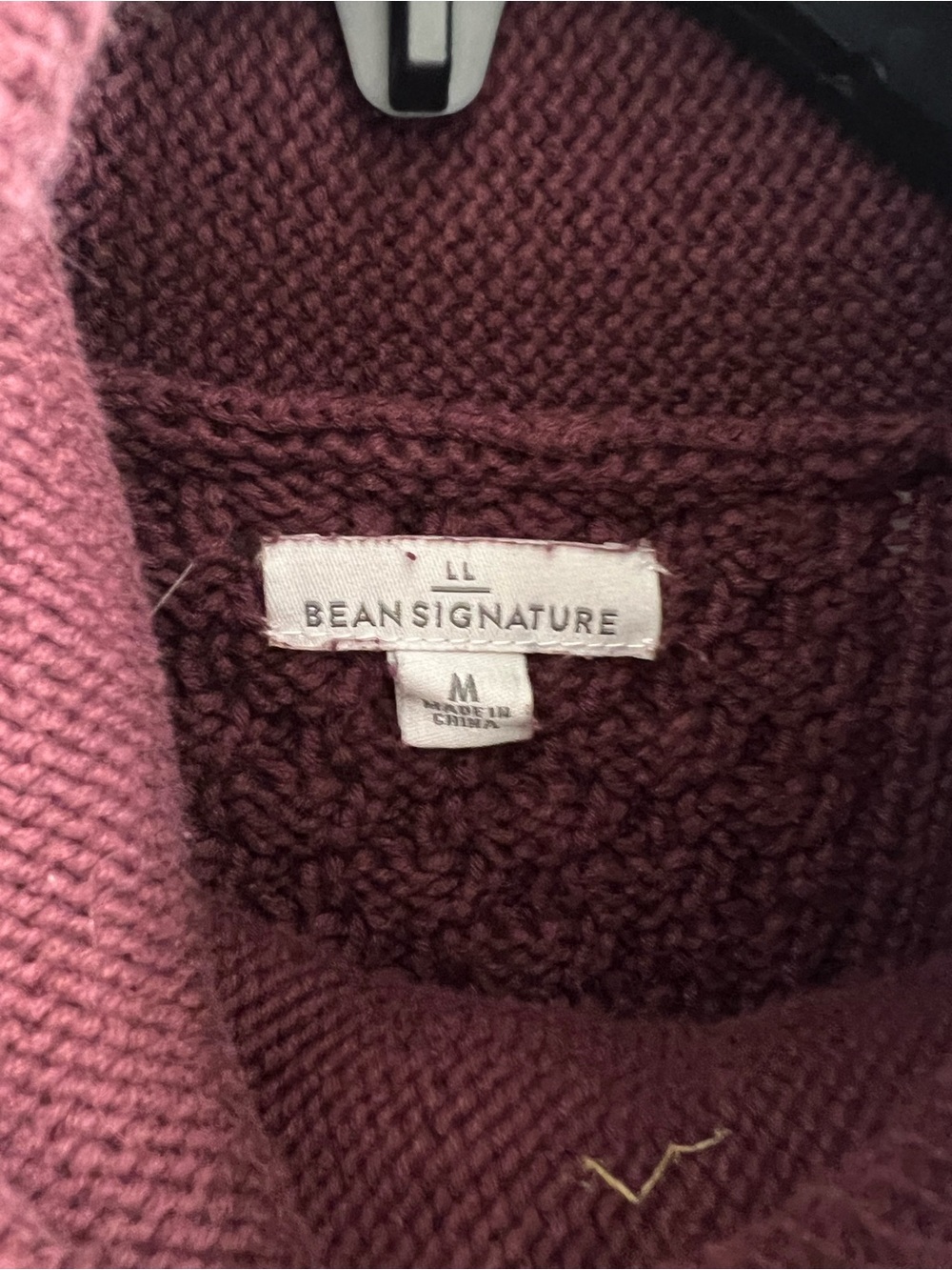 L.L. Bean Signature Women’s Medium Cable Knit Cowl Neck Sweater Chunky Fisherman - Picture 3 of 7